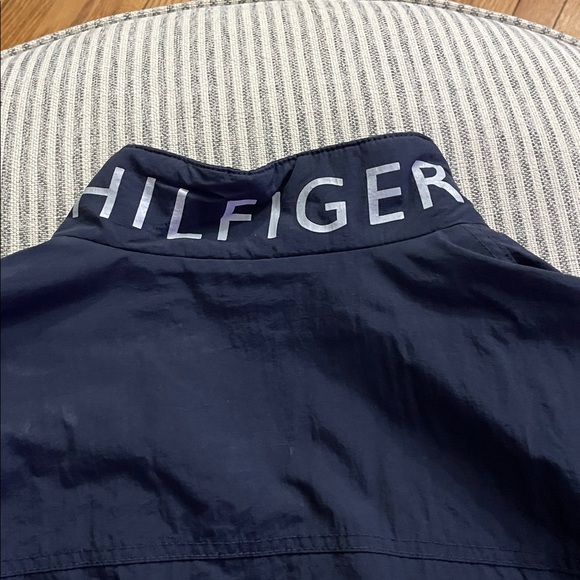 Tommy Hilfiger Navy Windbreaker with White Accents - Picture 9 of 10